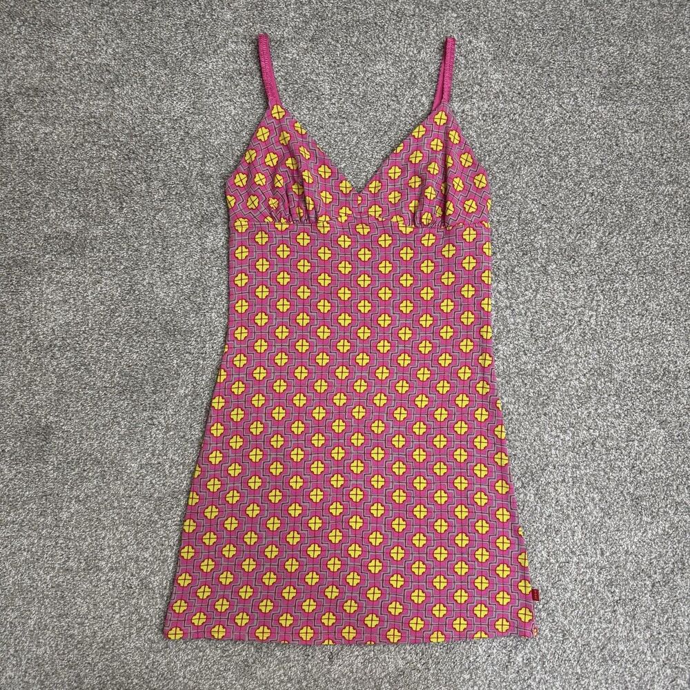 Josie Natori Chemise Gown Womens Small Pink Geometric Vintage Y2K Vibe Nordstrom